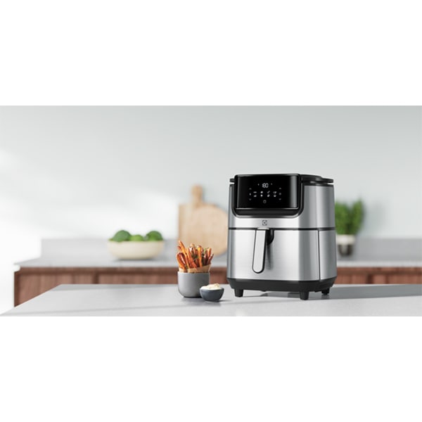Friteuza cu aer cald ELECTROLUX Explore 6 E6AF1-6ST, 2kg, 5.4l, 1800W, argintiu-negru