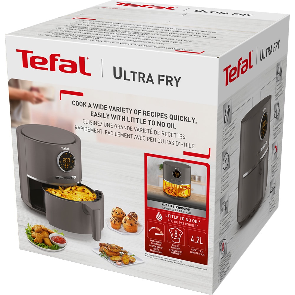 Friteuza cu aer cald TEFAL EY111B15, 1.2kg, 4.2l, 1400W, negru