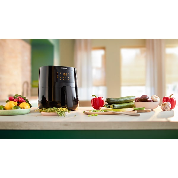 Friteuza cu aer cald PHILIPS Airfryer Essential HD9252/90, 0.8kg, 4.1l, 1400W, negru