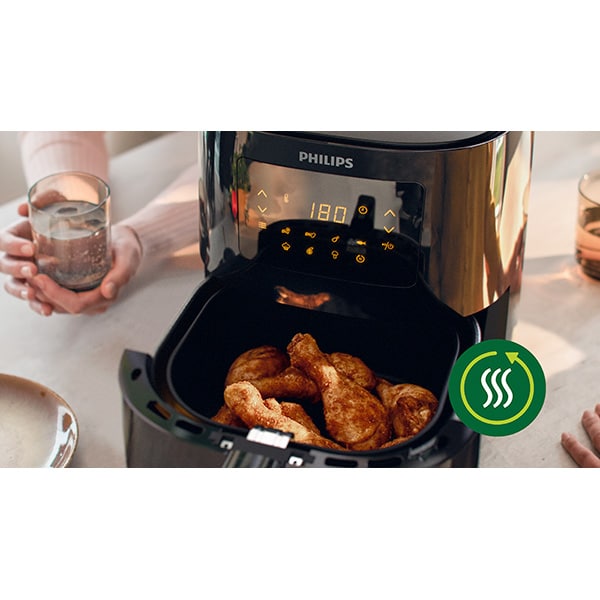 Friteuza cu aer cald PHILIPS Airfryer Essential HD9252/90, 0.8kg, 4.1l, 1400W, negru