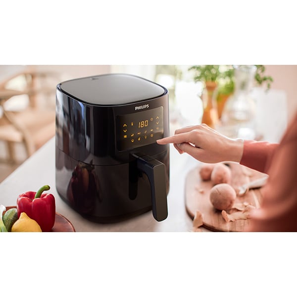 Friteuza cu aer cald PHILIPS Airfryer Essential HD9252/90, 0.8kg, 4.1l, 1400W, negru