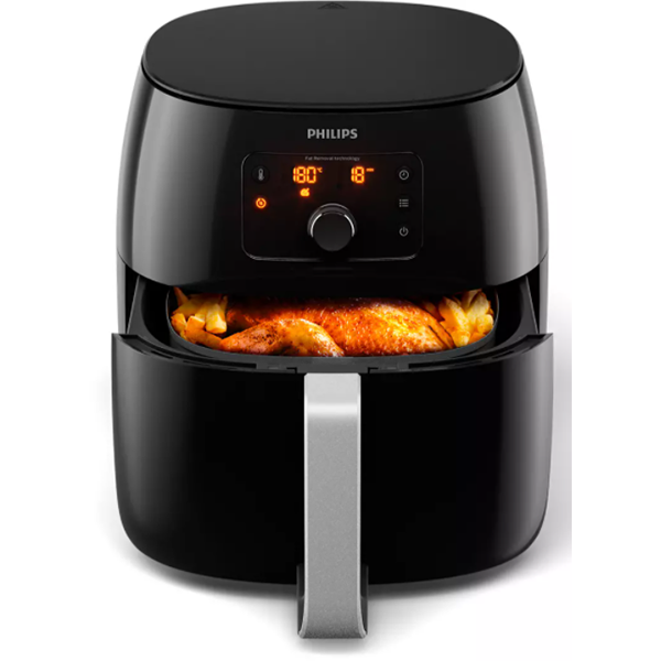 Friteuza cu aer cald PHILIPS Avance Collection Airfryer XXL HD9650/90, 1.4kg, 7.3l, 2225W, negru-argintiu