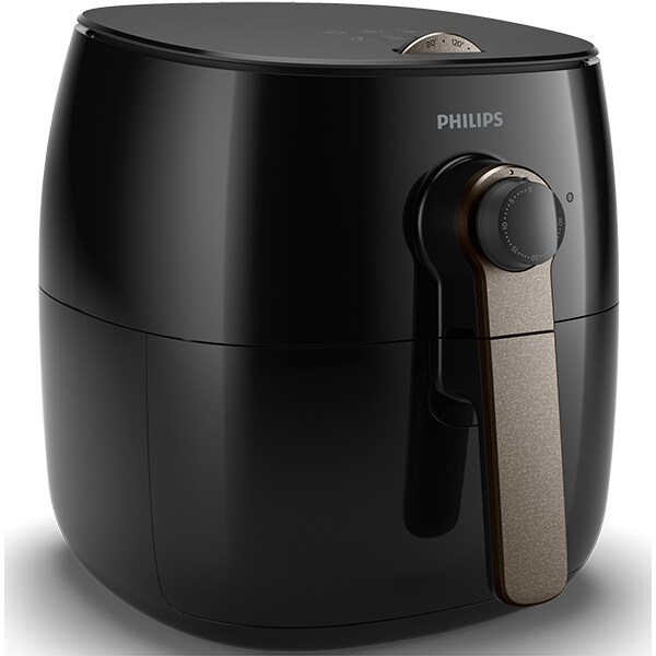 Friteuza cu aer cald PHILIPS Airfryer Viva Collection HD9721/10, 0.8kg, 4.1l, 1500W, Twin TurboStar, negru