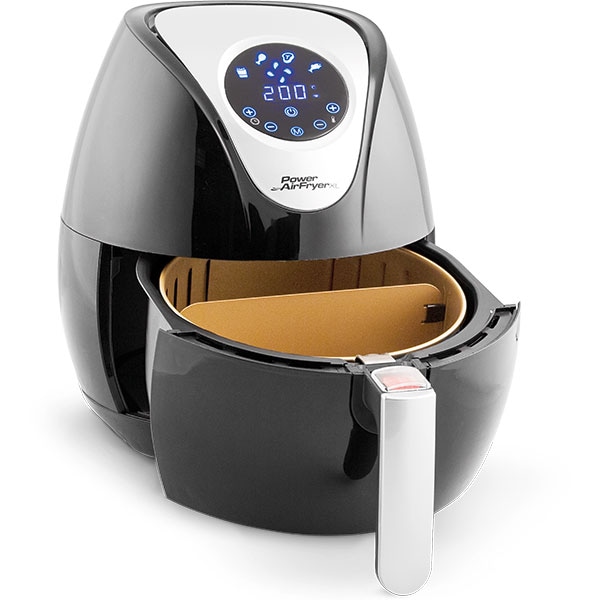 Aparat de gatit cu aer cald Power Air Fryer Deluxe MEDIASHOP M14265, 2.3l, 1350W, negru