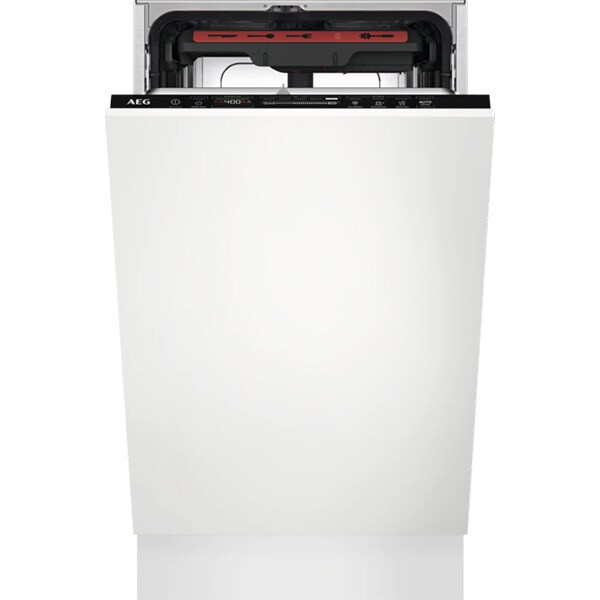 Masina de spalat vase incorporabila AEG FSE73507P, 10 seturi, 7 programe, 45 cm, Clasa D, panou comanda negru