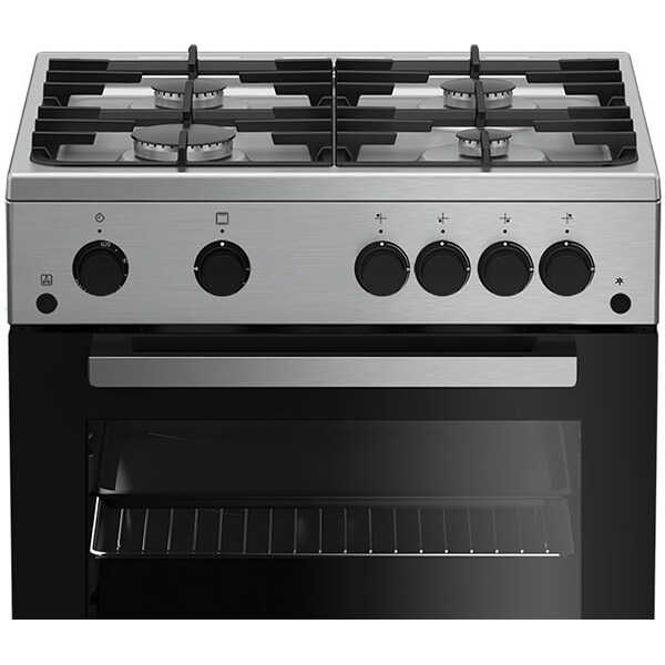 Aragaz BEKO FSGT62130DXO, 4 arzatoare, Gaz, L 60 cm, Grill, Rotisor, inox