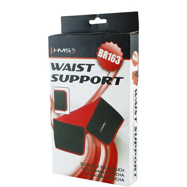 Centura de slabit HMS BR163, marime 100 cm, negru-rosu