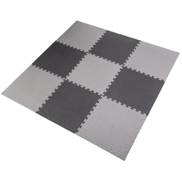 Covor protectie HMS MP12 Puzzle, 180 x 180  x 1.2 cm, negru-gri