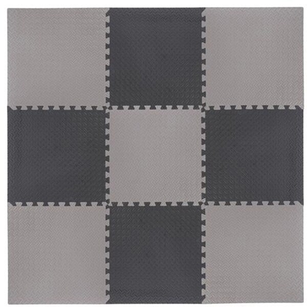 Covor protectie HMS MP12 Puzzle, 180 x 180  x 1.2 cm, negru-gri