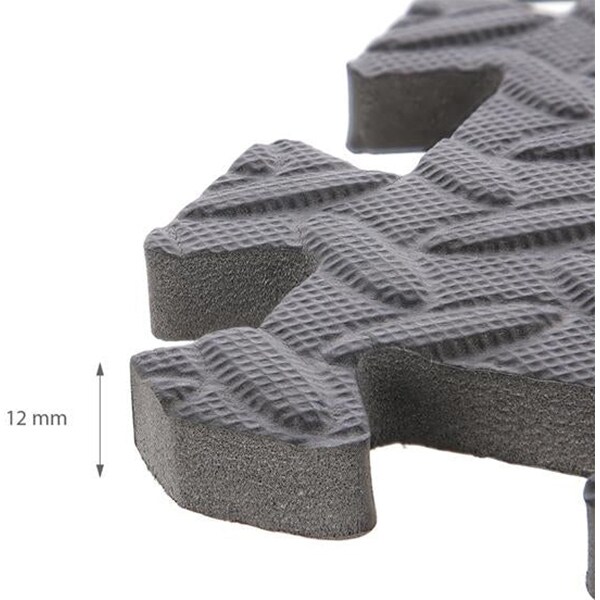 Covor protectie HMS MP12 Puzzle, 180 x 180  x 1.2 cm, negru-gri