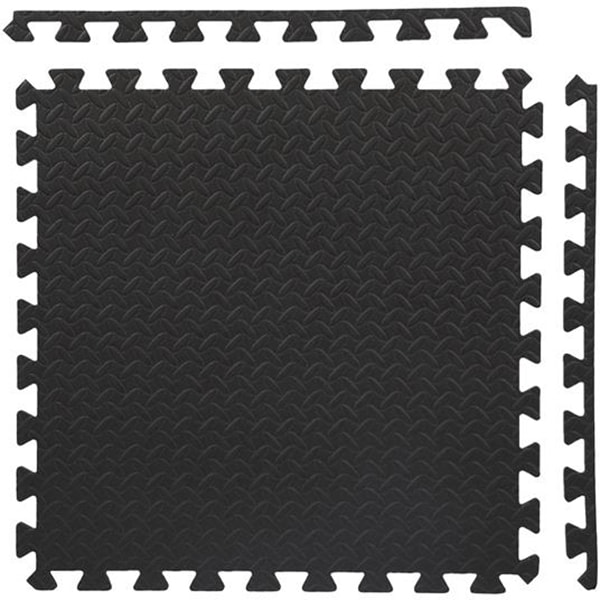 Covor protectie HMS MP12, 122 x 122  x 1.2 cm, negru-gri
