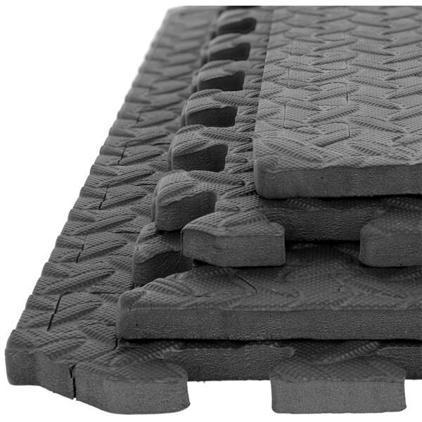 Covor protectie HMS MP12, 122 x 122  x 1.2 cm, negru-gri