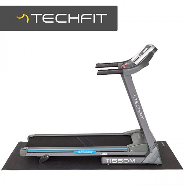 Covor protectie benzi de alergare TECHFIT PVCMAT1, 198 x 92 x 0.6 cm, negru