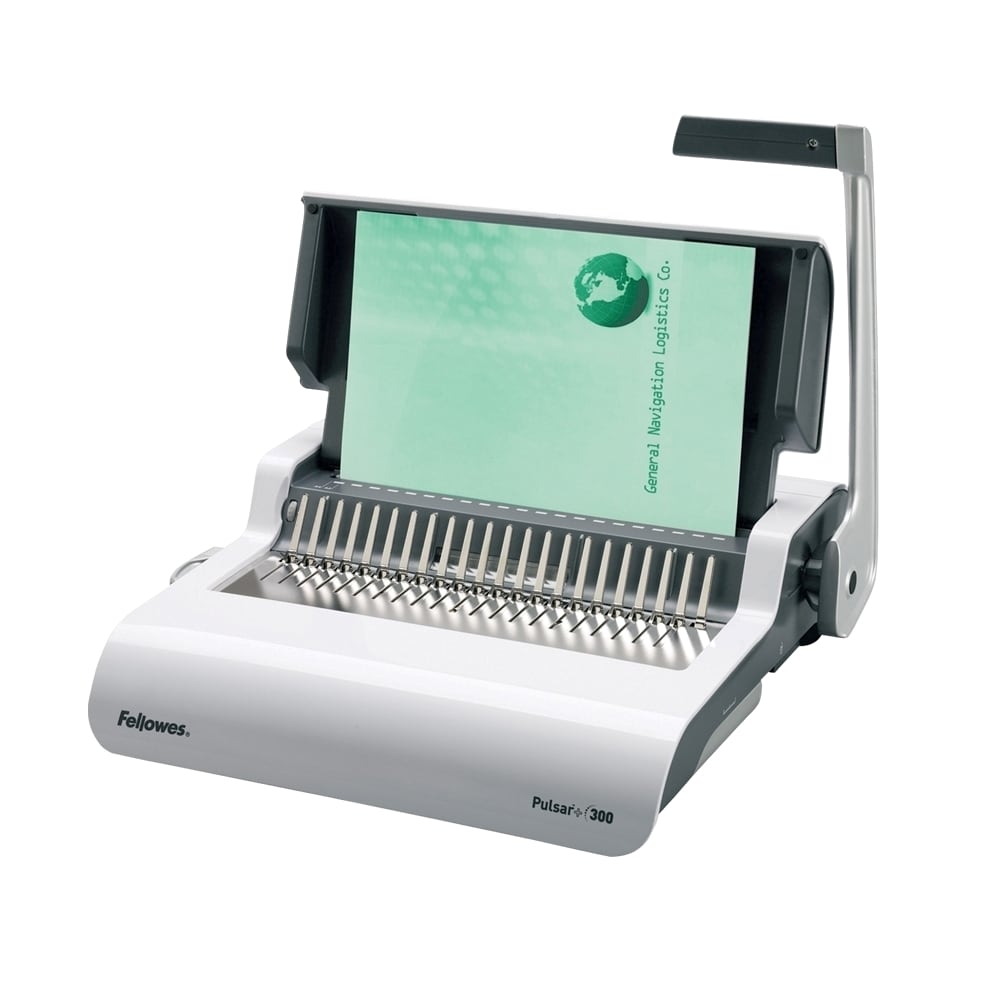 Aparat de indosariat manual FELLOWES Pulsar+, 300 coli, gri