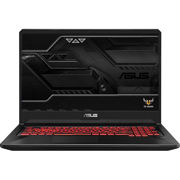 Laptop Gaming ASUS TUF FX705GM-EW019, Intel Core i7-8750H pana la 4.1GHz, 17.3" Full HD, 8GB, HDD 1TB + SSD 128GB, NVIDIA GeForce GTX 1060 6GB, Free Dos, Negru