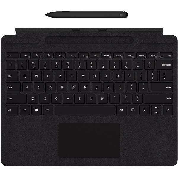 Tastatura Wireless MICROSOFT Surface Pro X Signature QSW-00007, magnetic, negru + Slim Pen