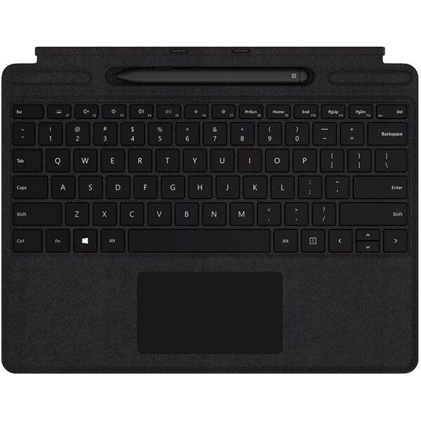 Tastatura Wireless MICROSOFT Surface Pro X Signature QSW-00007, magnetic, negru + Slim Pen