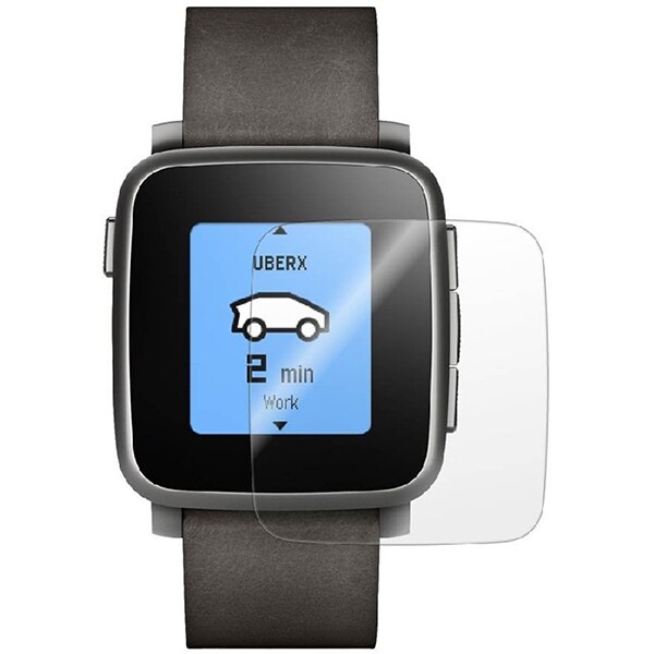 Folie protectie pentru Pebble Time Steel, SMART PROTECTION, display, 2 folii incluse, polimer, transparent