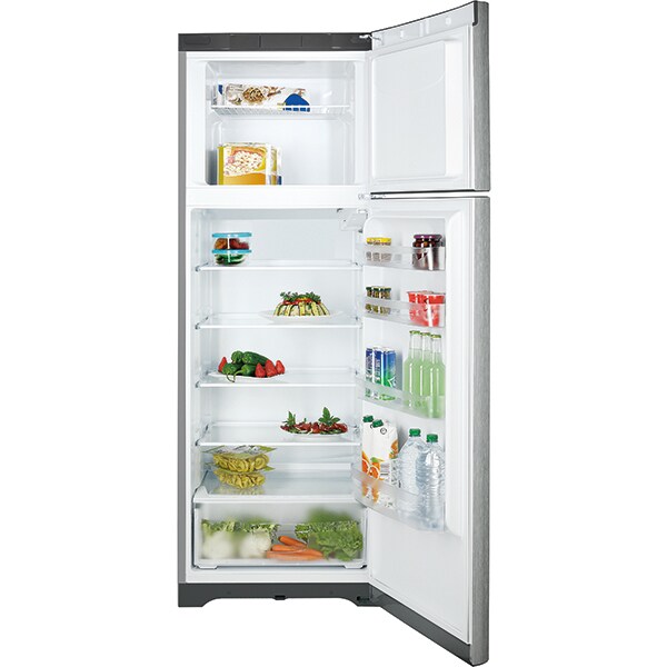 Frigider cu doua usi INDESIT TIAA 12X, Low Frost, 309 l, H 175 cm, Clasa A+, inox