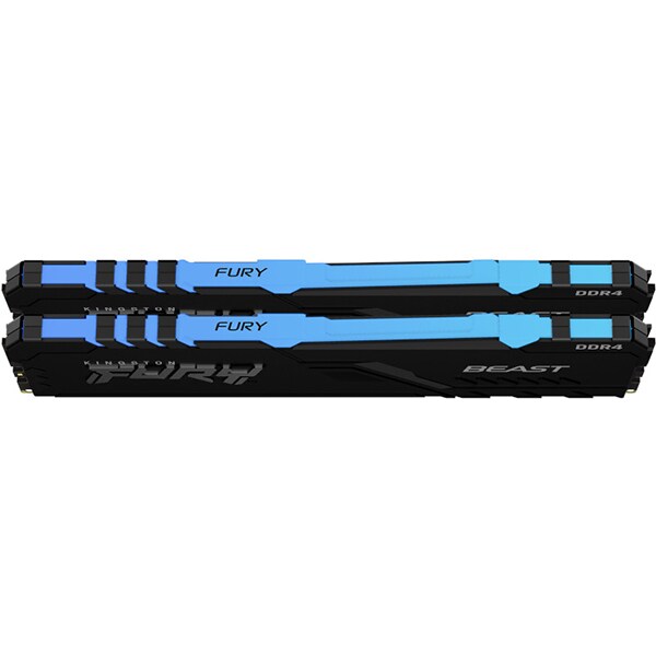 Memorie desktop KINGSTON Fury Beast RGB, 2x8GB DDR4, 3200MHz, CL16, KF432C16BBAK2/16