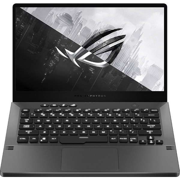 Laptop Gaming ASUS ROG Zephyrus G14 AniMe Matrix GA401IV-HE122T, AMD Ryzen 7 4800HS pana la 4.2GHz, 14" Full HD, 16GB, SSD 512GB, NVIDIA GeForce RTX 2060 Max-Q 6GB, Windows 10 Home, gri inchis