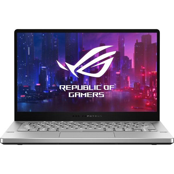 Laptop Gaming ASUS ROG Zephyrus G14 GA401IV-HA037, AMD Ryzen 9 4900HS pana la 4.4GHz, 14" QHD, 16GB, SSD 1TB, NVIDIA GeForce RTX 2060 Max-Q 6GB, Free DOS, alb