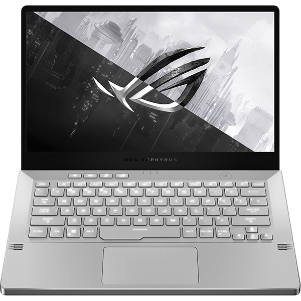 Laptop Gaming ASUS ROG Zephyrus G14 GA401IV-HA037, AMD Ryzen 9 4900HS pana la 4.4GHz, 14" QHD, 16GB, SSD 1TB, NVIDIA GeForce RTX 2060 Max-Q 6GB, Free DOS, alb