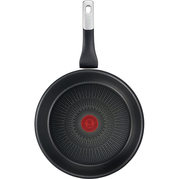 Tigaie TEFAL Unlimited G2550472, 24cm, aluminiu, invelis antiaderent, Thermo Signal, negru