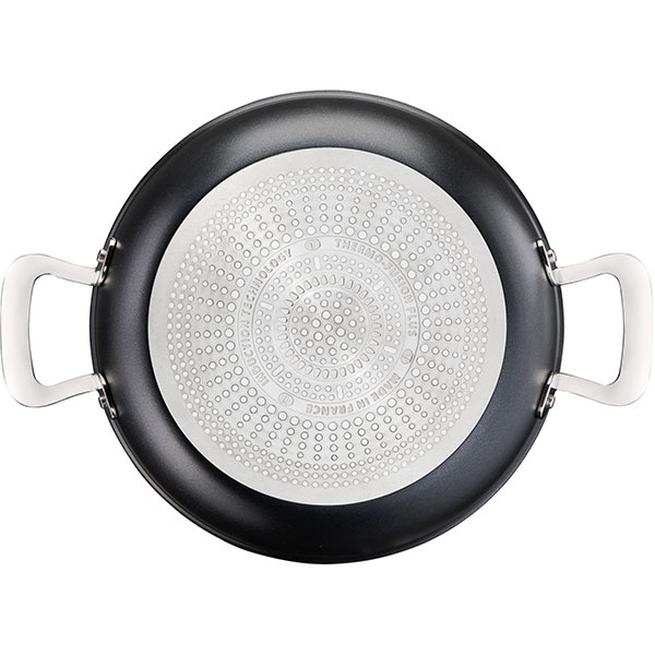 Cratita cu capac TEFAL Unlimited G2557172, 3.5l, 26cm, aluminiu, Thermo Signal, negru