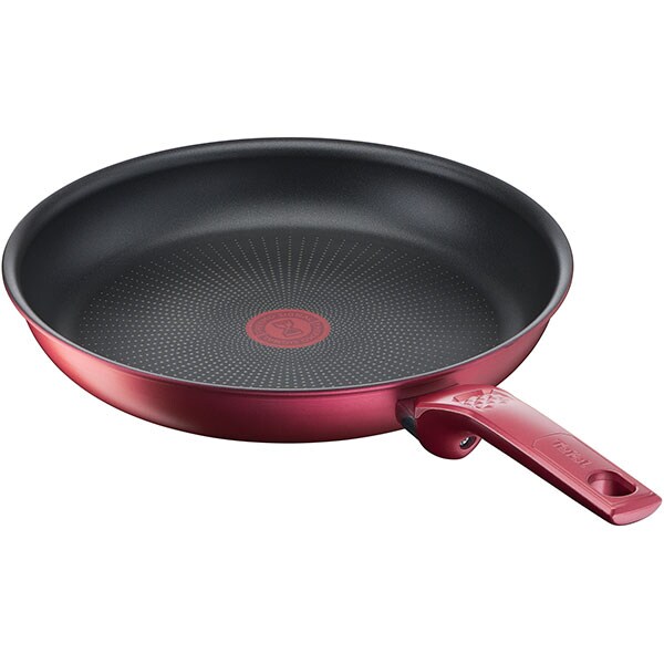Tigaie TEFAL Daily Chef G2730472, 24cm, aluminiu, Thermo Signal, rosu