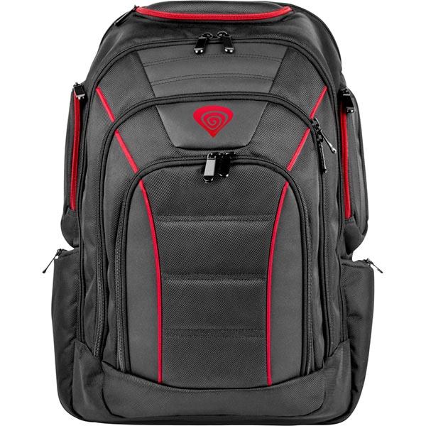 Rucsac laptop gaming NATEC Genesis Pallad 500, 17.3", negru-rosu