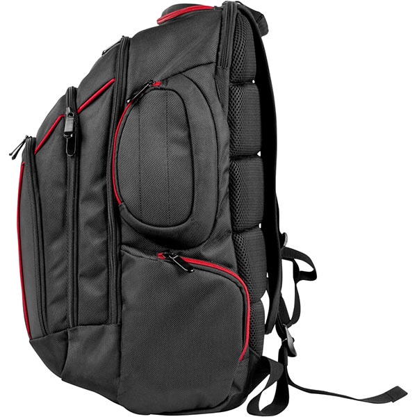 Rucsac laptop gaming NATEC Genesis Pallad 500, 17.3", negru-rosu