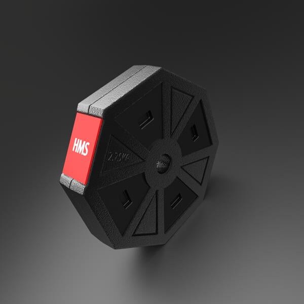 Gantere HMS SGC40, 41kg, negru-rosu