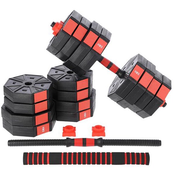Gantere HMS SGC40, 41kg, negru-rosu