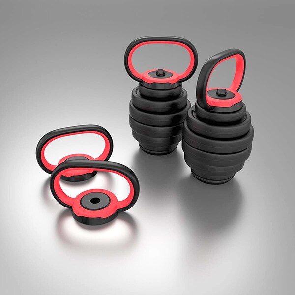Set gantera HMS SGX130, 31.5kg, negru-rosu