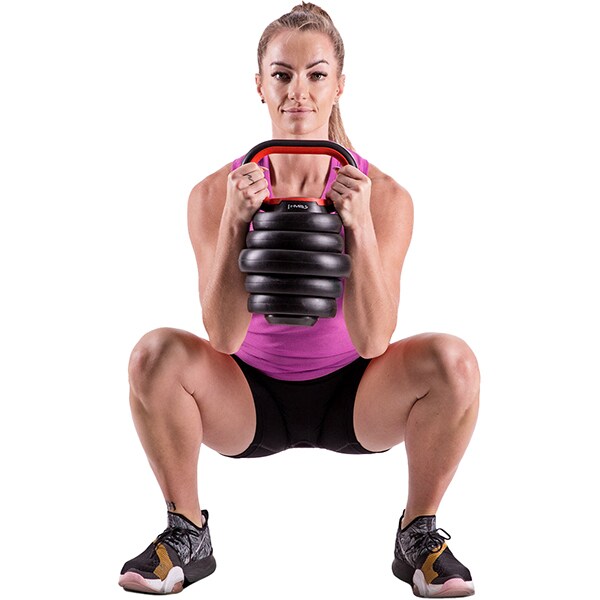 Set gantera HMS SGX130, 31.5kg, negru-rosu