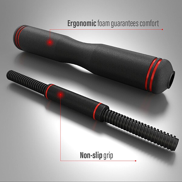 Set gantera HMS SGX130, 31.5kg, negru-rosu