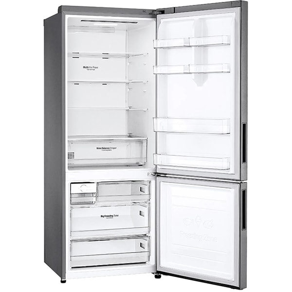 Combina frigorifica LG GBB566PZHMN, No Frost, 462 l, H 185 cm, Clasa E, SmartThinQ, argintiu