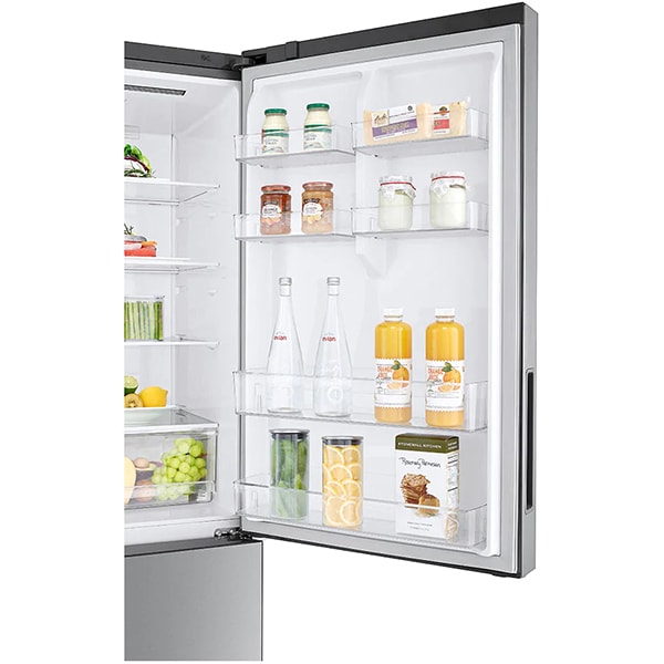 Combina frigorifica LG GBB566PZHMN, No Frost, 462 l, H 185 cm, Clasa E, SmartThinQ, argintiu