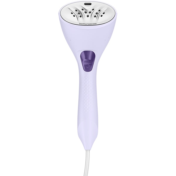 Aparat de calcat vertical PHILIPS Steam&Go Plus GC360/30, 1200W, 70ml, SmartFlow, alb-mov