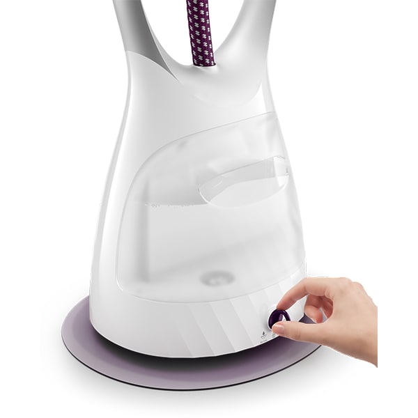 Aparat de calcat vertical PHILIPS ComfortTouch GC557/30, 2000W, 40g/min, 1.8l, alb-mov