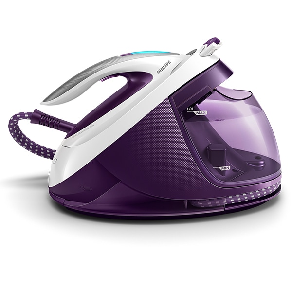 Statie de calcat PHILIPS PerfectCare Elite Plus GC9660/30, 2700W, 520g/min, 1.8l, talpa T-IonicGlide, alb-mov