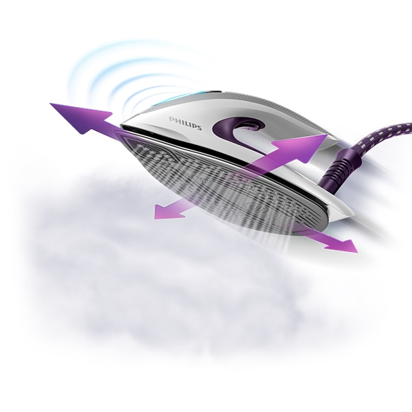 Statie de calcat PHILIPS PerfectCare Elite Plus GC9660/30, 2700W, 520g/min, 1.8l, talpa T-IonicGlide, alb-mov