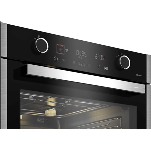 Cuptor incorporabil GRUNDIG GEBM19400BPHI, Electric, Autocuratare pirolitica, 72 l, Clasa A+, HotAero Pro, negru