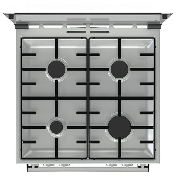 Aragaz GORENJE GI6121XH, 4 arzatoare, gaz, L 60 cm, Grill, inox