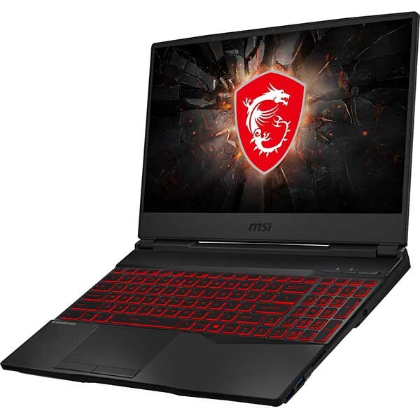 Laptop Gaming MSI GL65 9SD-206XRO, Intel Core i7-9750H pana la 4.5GHz, 15.6" Full HD, 8GB, SSD 512GB, NVIDIA GeForce GTX 1660Ti 6GB, Free Dos, negru
