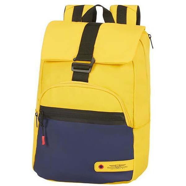 Rucsac laptop AMERICAN TOURISTER City Aim, 14.1", albastru-galben