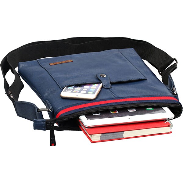 Geanta pentru tableta 7-8", PROMATE tabPak-S, piele, albastru