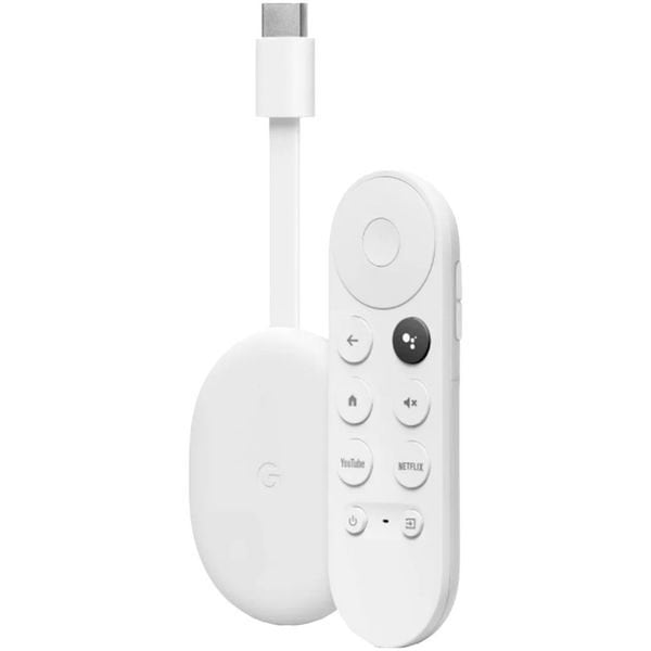 Media Player GOOGLE Chromecast, Google TV, 4K, Wi-Fi, alb