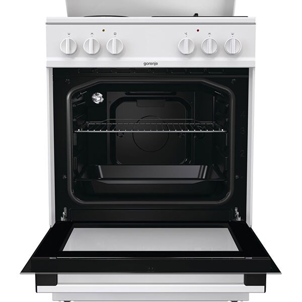 Aragaz GORENJE K6121WG, 4 arzatoare, Gaz + Electric, L 60 cm, Grill, alb